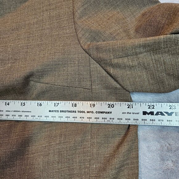 Clifford & Wills Pant Suit Set Womens 12 brown wool zip jacket pleat career cuff - Picture 6 of 15